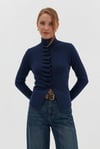 Volanlı Slim Hırka