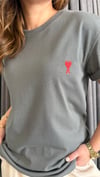 amı model unısex gri tshirt