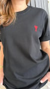amı model unısex siyah tshirt