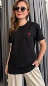 amı model unısex siyah tshirt