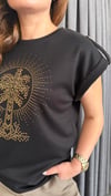 apoletli siyah tshirt