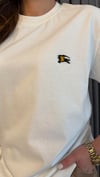 bis yaka brbry unısex beyaz tshirt