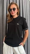 biye detay siyah unısex tshirt