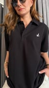 bymn polo yaka siyah unısex tshirt