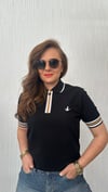 bymn polo yaka unısex siyah tshirt