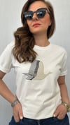 çift efekt beyaz tshirt 