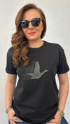 çift efekt siyah tshirt