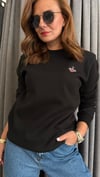 çift kuş unısex siyah sweat