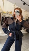çift renk denim takım