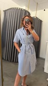 çizgili marka model lacivert elbise