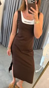 ck model kahve atlet elbise