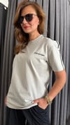 ck omuz biye unısex gri tshirt