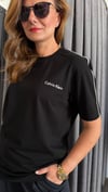 ck omuz biye unısex siyah tshirt