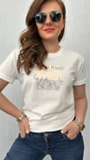 ck taş detay beyaz tshirt