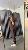 denim kahverengi takım