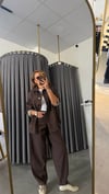 denim kahverengi takım