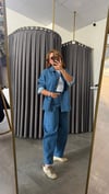 denim kot mavi takım