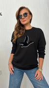 efekt kuş bymn siyah sweat