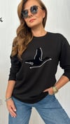 efekt kuş bymn siyah sweat