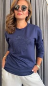 fil detay lacivert sweat