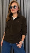 fitilli kadife unısex kahve sweat