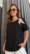 fular yaka siyah tshirt
