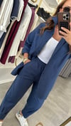 gabardin lacivert takım