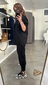gabardin siyah takım