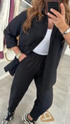 gabardin siyah takım