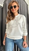 gold taş ekru sweat