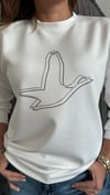 gold taş ekru sweat