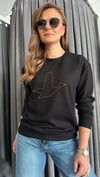 gold taş siyah sweat
