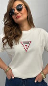 gs küçük logo krem tshirt