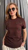 ıpkyl boncuk kahve tshirt