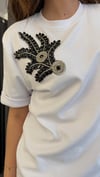 ıpkyl model omuz taş beyaz tshirt