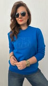 kabartma baskı saks unısex sweat