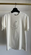 kabartma kuş battal ekru tshirt