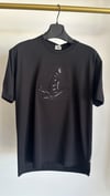 kabartma kuş battal siyah tshirt