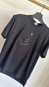 kabartma kuş battal siyah tshirt