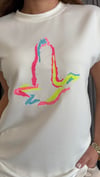 kanaviçe beyaz tshirt
