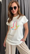 kanaviçe beyaz tshirt