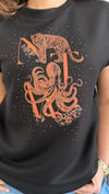 kaplan detay siyah tshirt