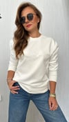 karalama kuş ekru sweat