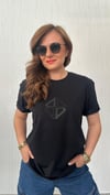 kauçuk baskı  siyah unısex tshirt