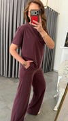 kısa kol bordo takım