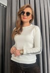 kol şerit ekru kazak