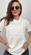 kuş baskı unısex krem tshirt 
