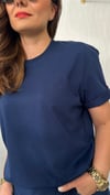 kuş logo lacivert unısex tshirt