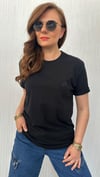 kuş logo siyah unısex tshirt