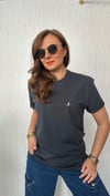 kuş logo unısex antrasit tshirt